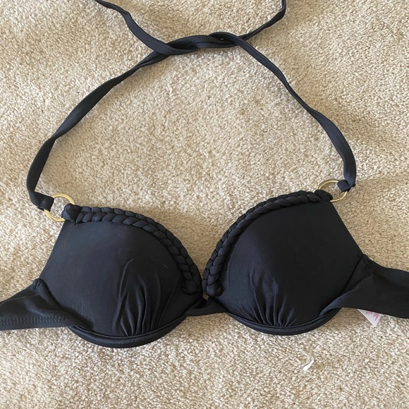 Black halter bikini, top: XS, bottom: S - Picture 2 of 3